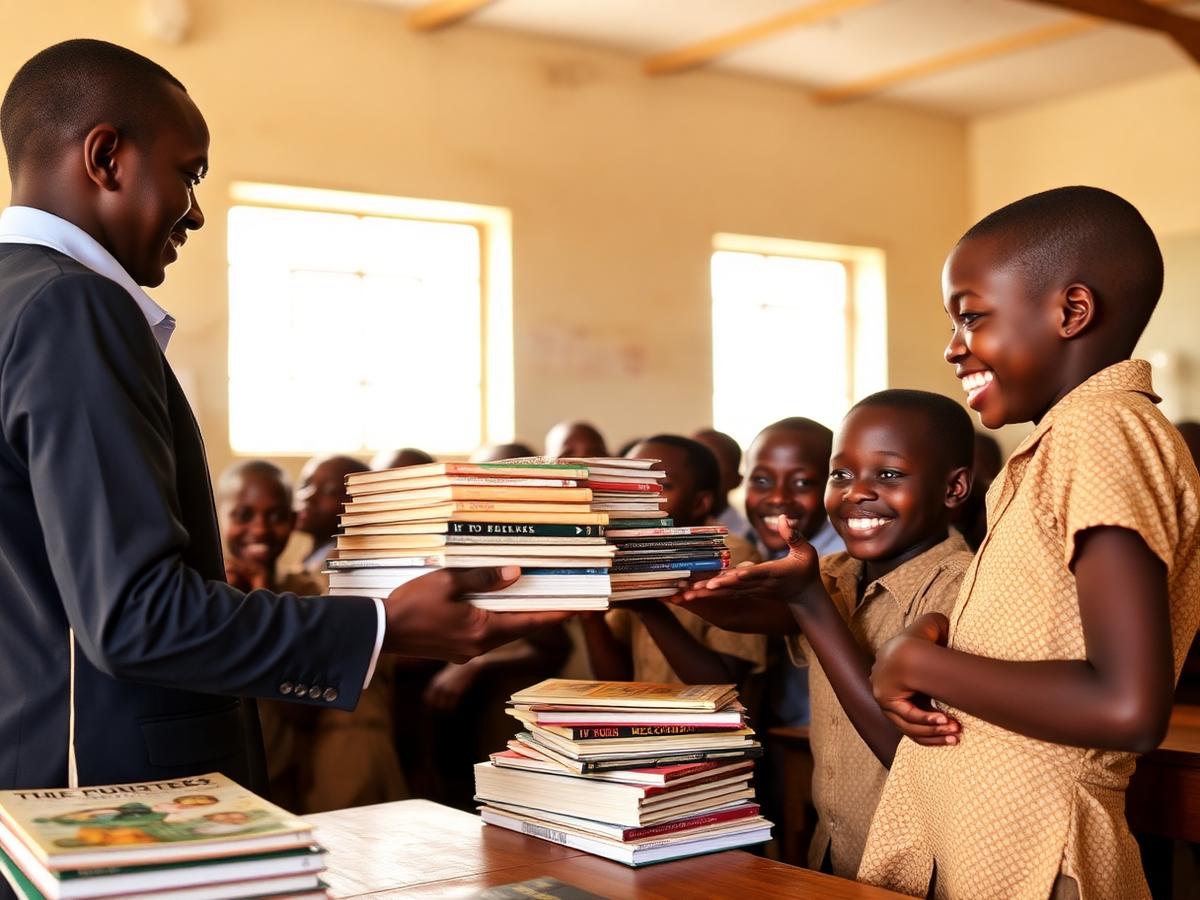 Book Donation Drive & Distribution program participants